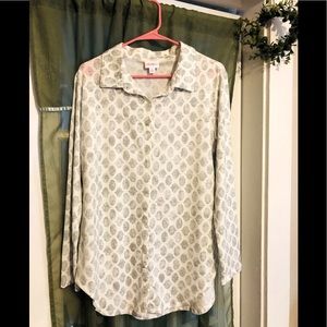 LuLaRoe Valentina Button Down Shirt